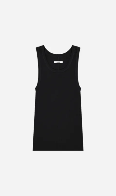 Rebe | Ribbed Tank Top - Black sold by Sister & Co