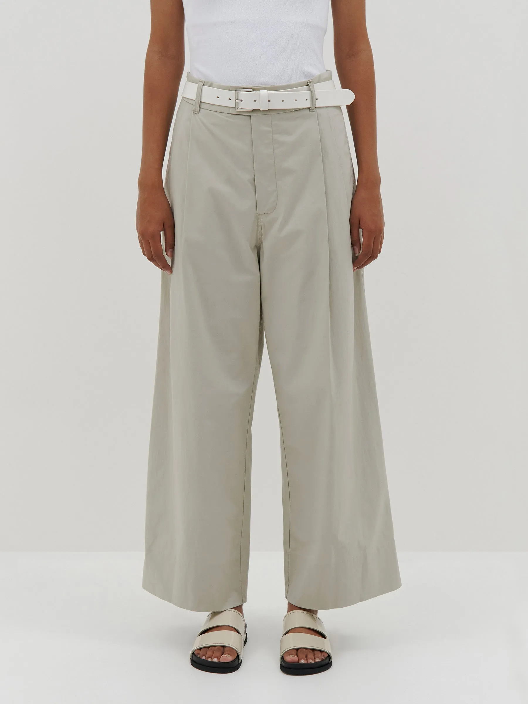 Bassike | Relaxed Pleat Front Pant - Agate Grey sold by Sister & Co product image thumbnail 3