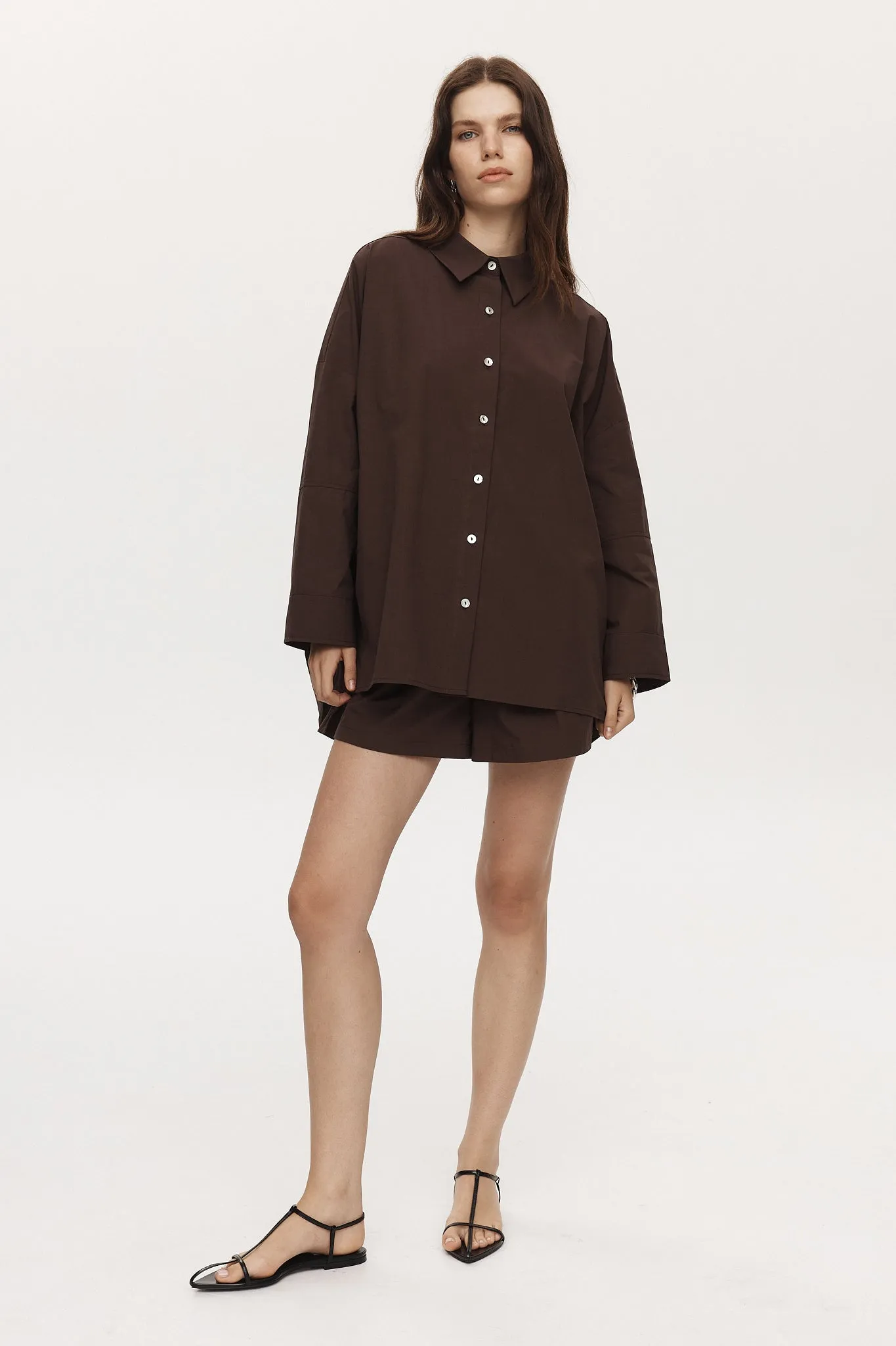 Marle | Edie Shirt - Chocolate sold by Sister & Co