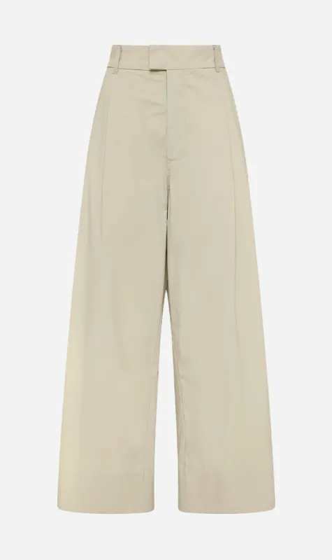 Bassike | Relaxed Pleat Front Pant - Agate Grey sold by Sister & Co