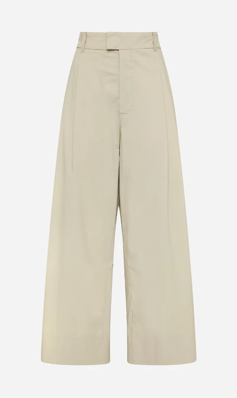 Bassike | Relaxed Pleat Front Pant - Agate Grey sold by Sister & Co