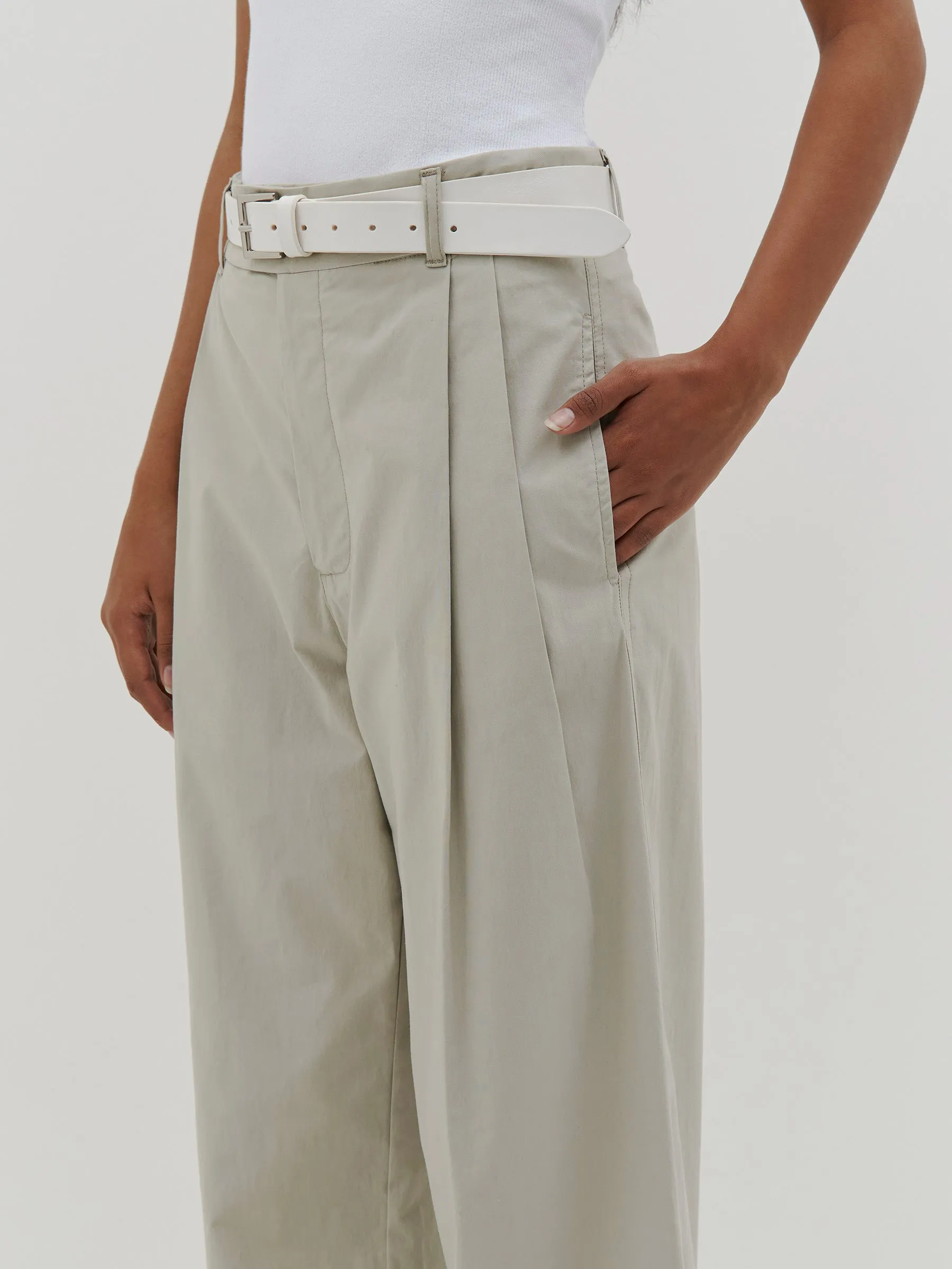 Bassike | Relaxed Pleat Front Pant - Agate Grey sold by Sister & Co product image thumbnail 5
