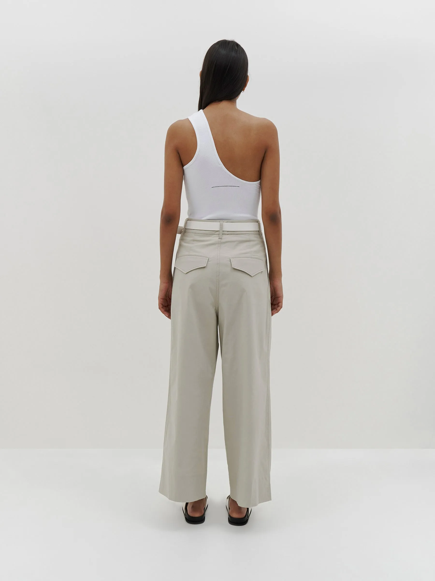 Bassike | Relaxed Pleat Front Pant - Agate Grey sold by Sister & Co product image thumbnail 4