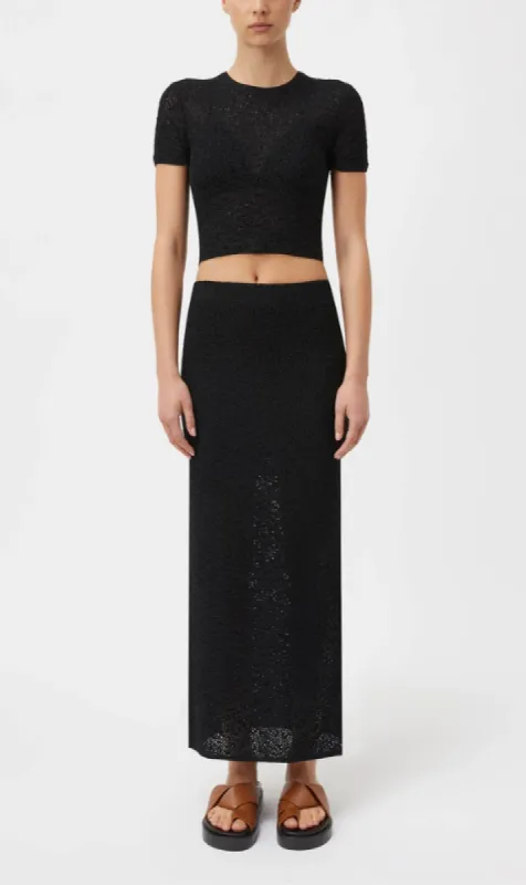 Camilla And Marc | Chara Knit Crop Tee - Black sold by Sister & Co