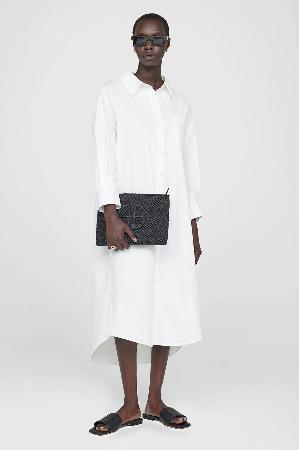 Anine Bing | Ria Slides Monogram - Black sold by Sister & Co product image thumbnail 3