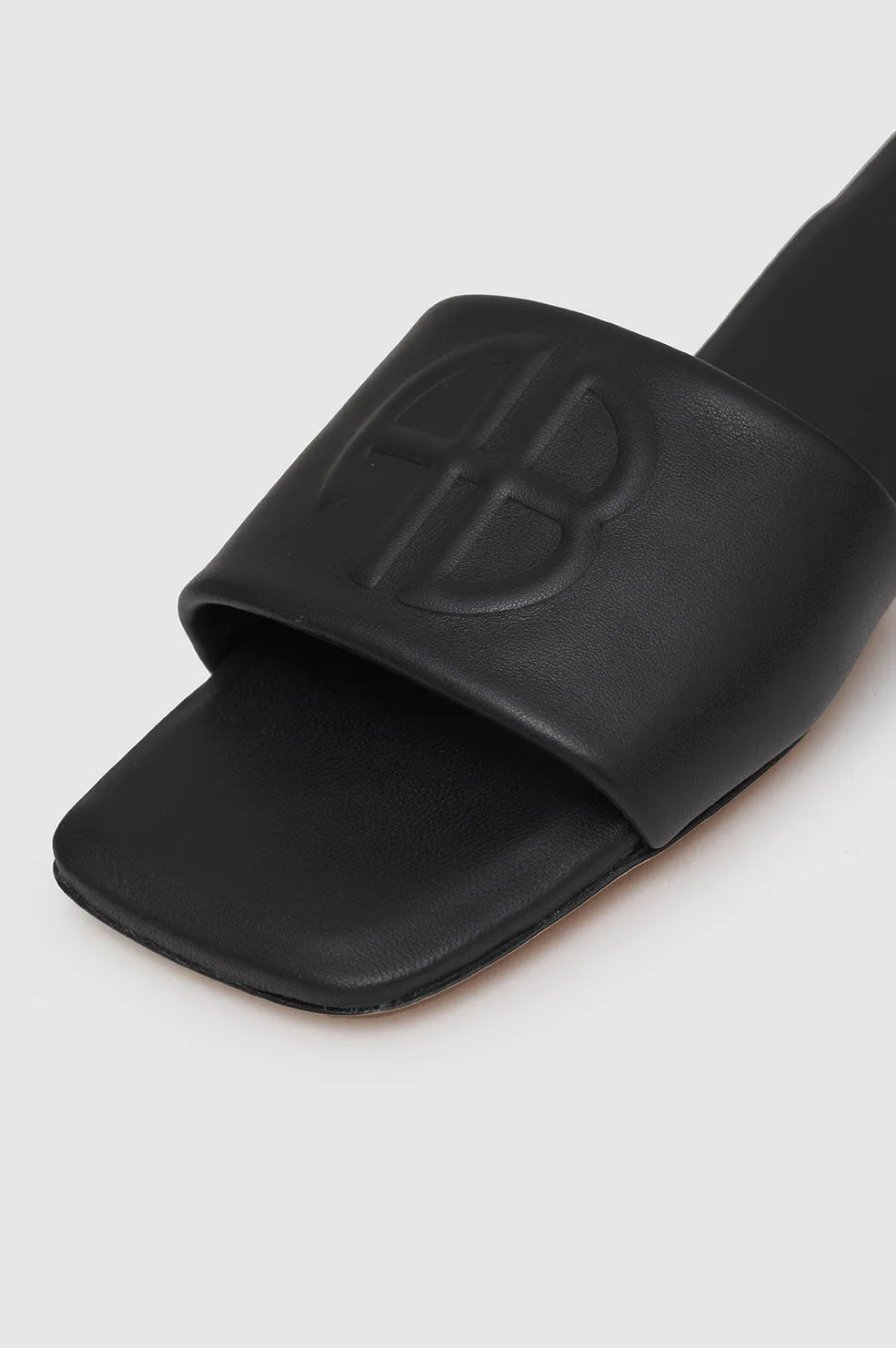 Anine Bing | Ria Slides Monogram - Black sold by Sister & Co product image thumbnail 4