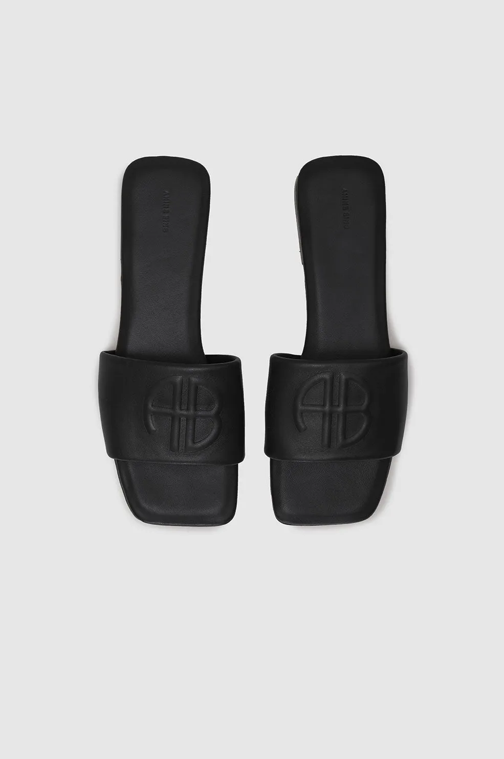 Anine Bing | Ria Slides Monogram - Black sold by Sister & Co product image thumbnail 5