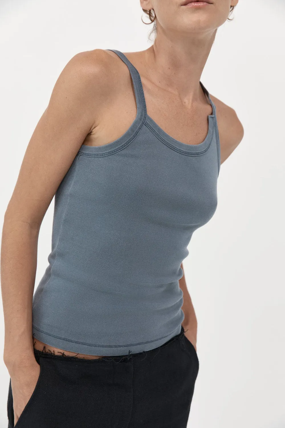 St Agni | Organic Cotton Abstract Singlet - Diesel Grey sold by Sister & Co product image thumbnail 5