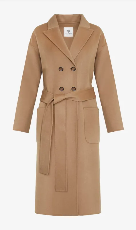 Anine Bing | Dylan Coat - Camel Cashmere sold by Sister & Co