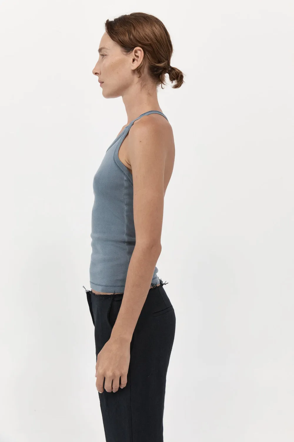 St Agni | Organic Cotton Abstract Singlet - Diesel Grey sold by Sister & Co product image thumbnail 4