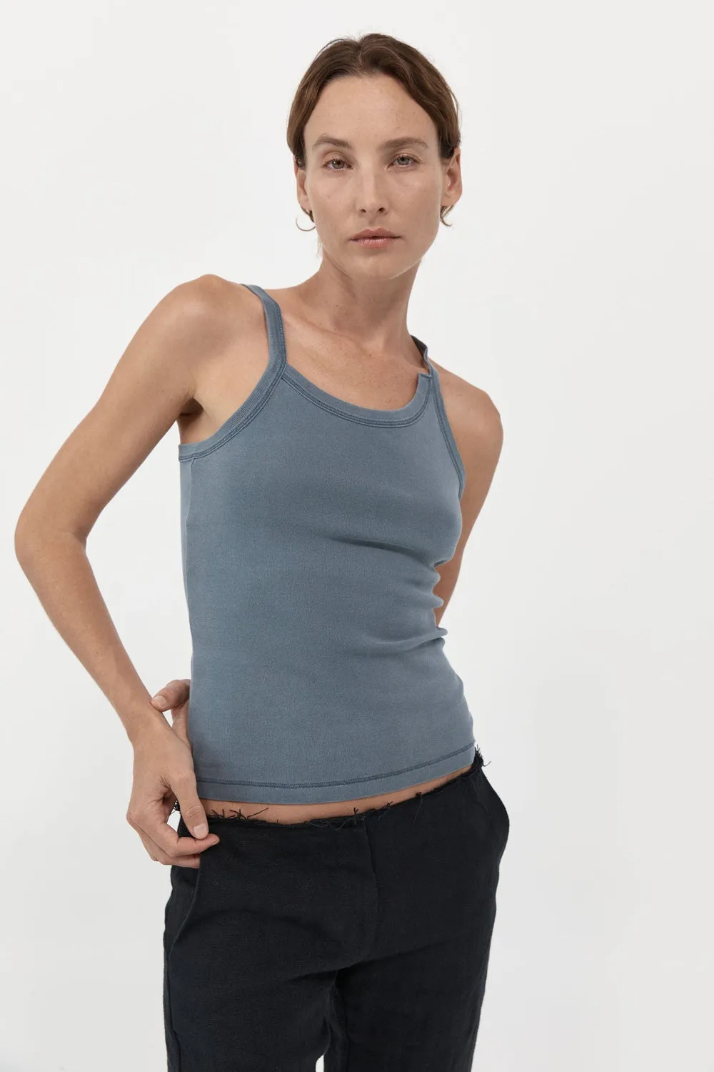 St Agni | Organic Cotton Abstract Singlet - Diesel Grey sold by Sister & Co product image thumbnail 2