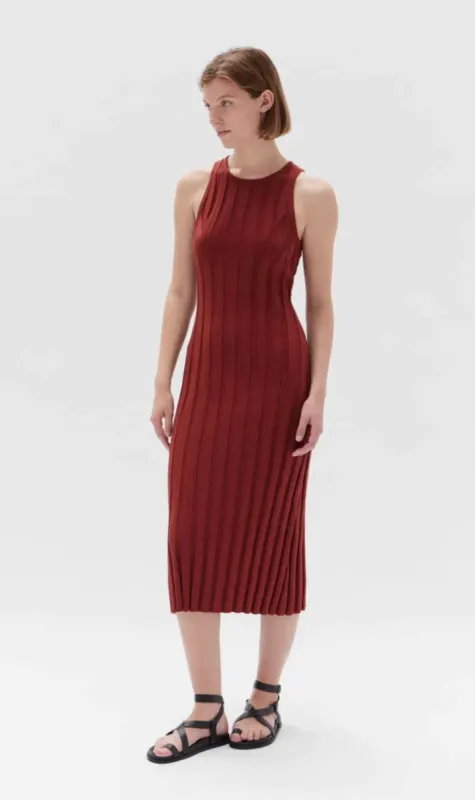 Assembly Label | Florence Midi Knit Dress - Sumac sold by Sister & Co