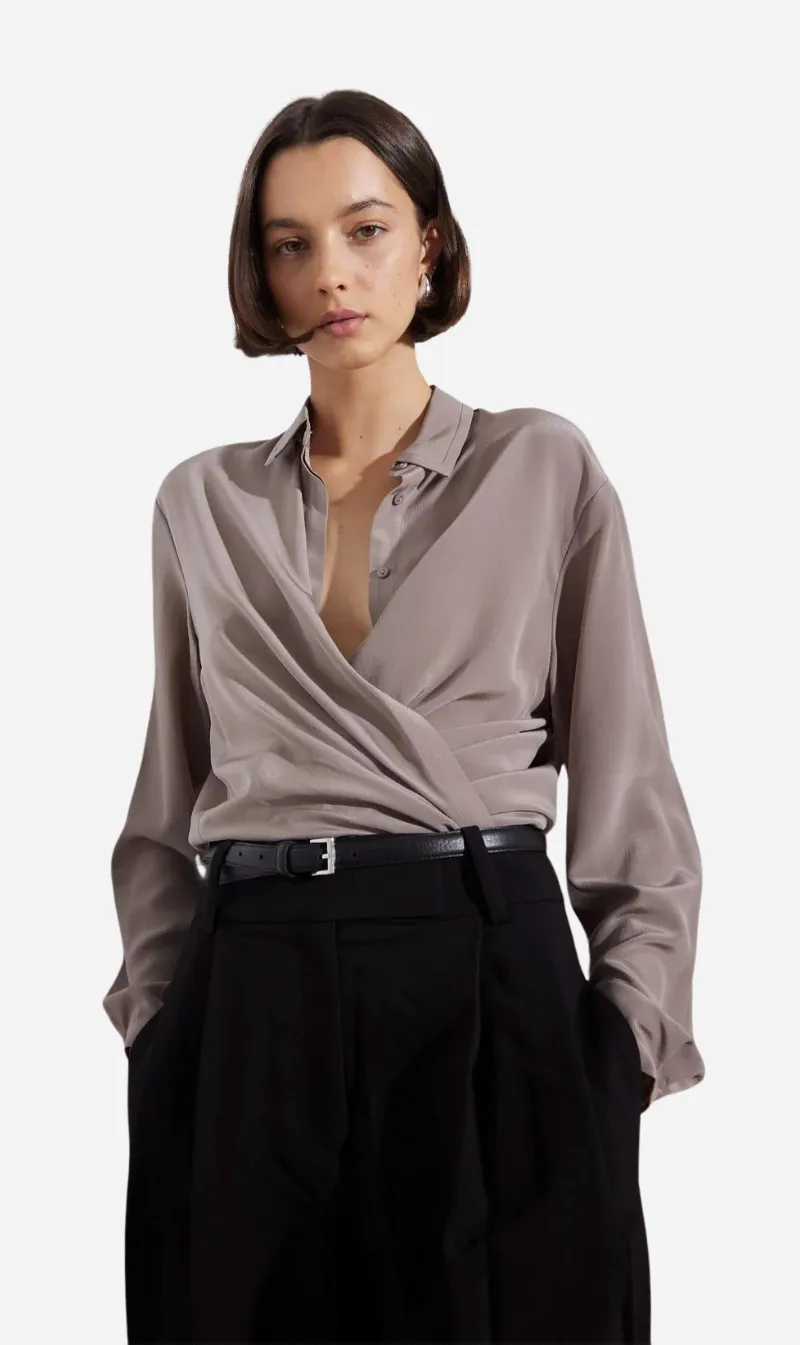 Knuefermann | Caruso Shirt - Truffle sold by Sister & Co