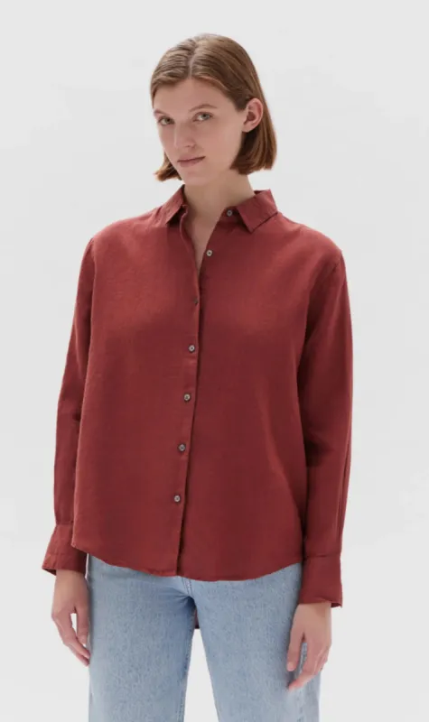 Assembly Label | Xander Long Sleeve Shirt - Sumac sold by Sister & Co