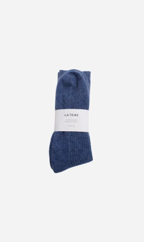 La Tribe | Cashmere Bed Sock - Denim sold by Sister & Co