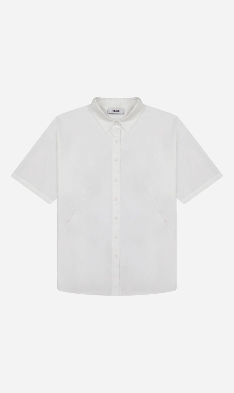 Rebe | Leisure Shirt Cotton - White sold by Sister & Co