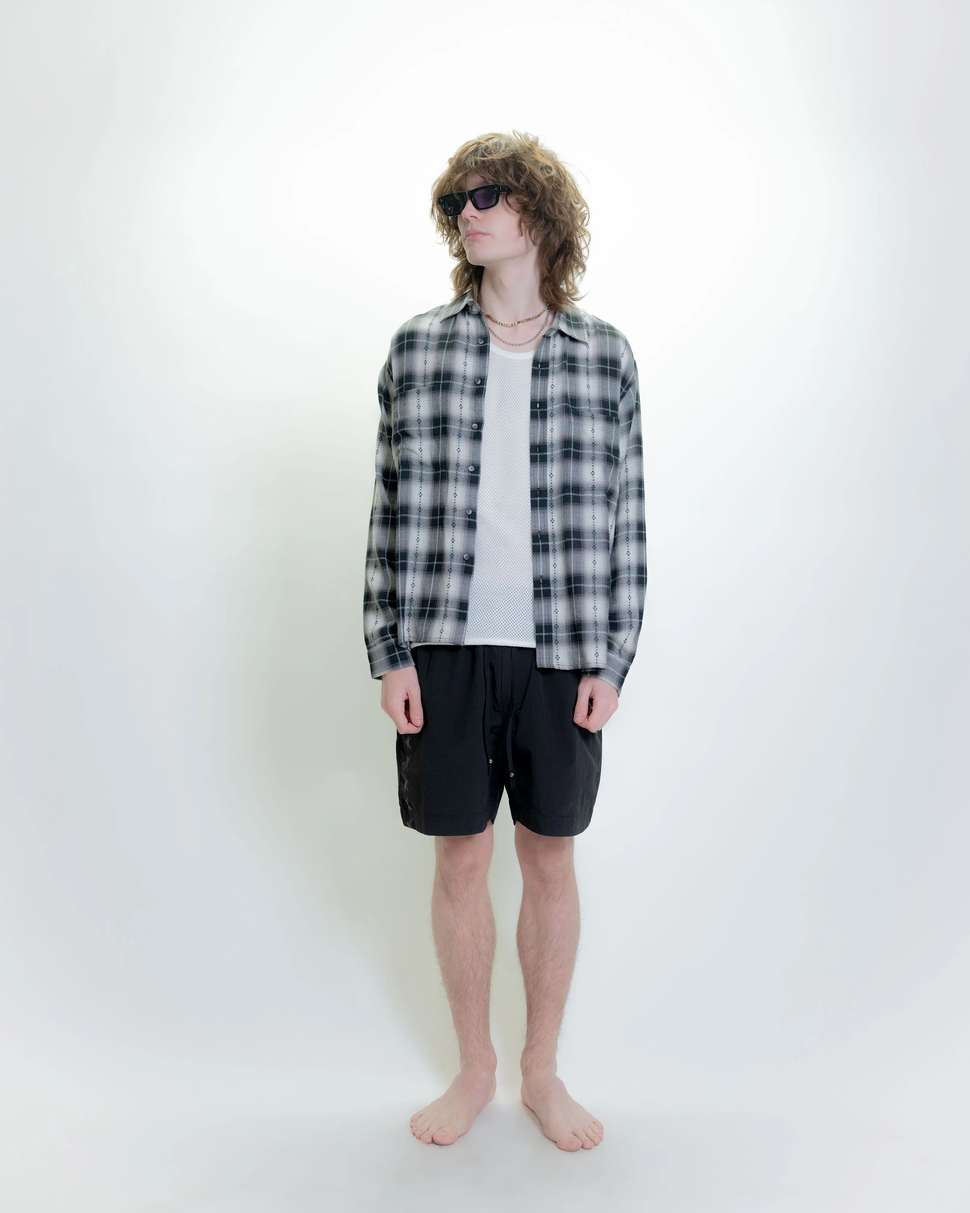 Beach Brains | Everyday Shirt - Black Plaid sold by Sister & Co product image thumbnail 4