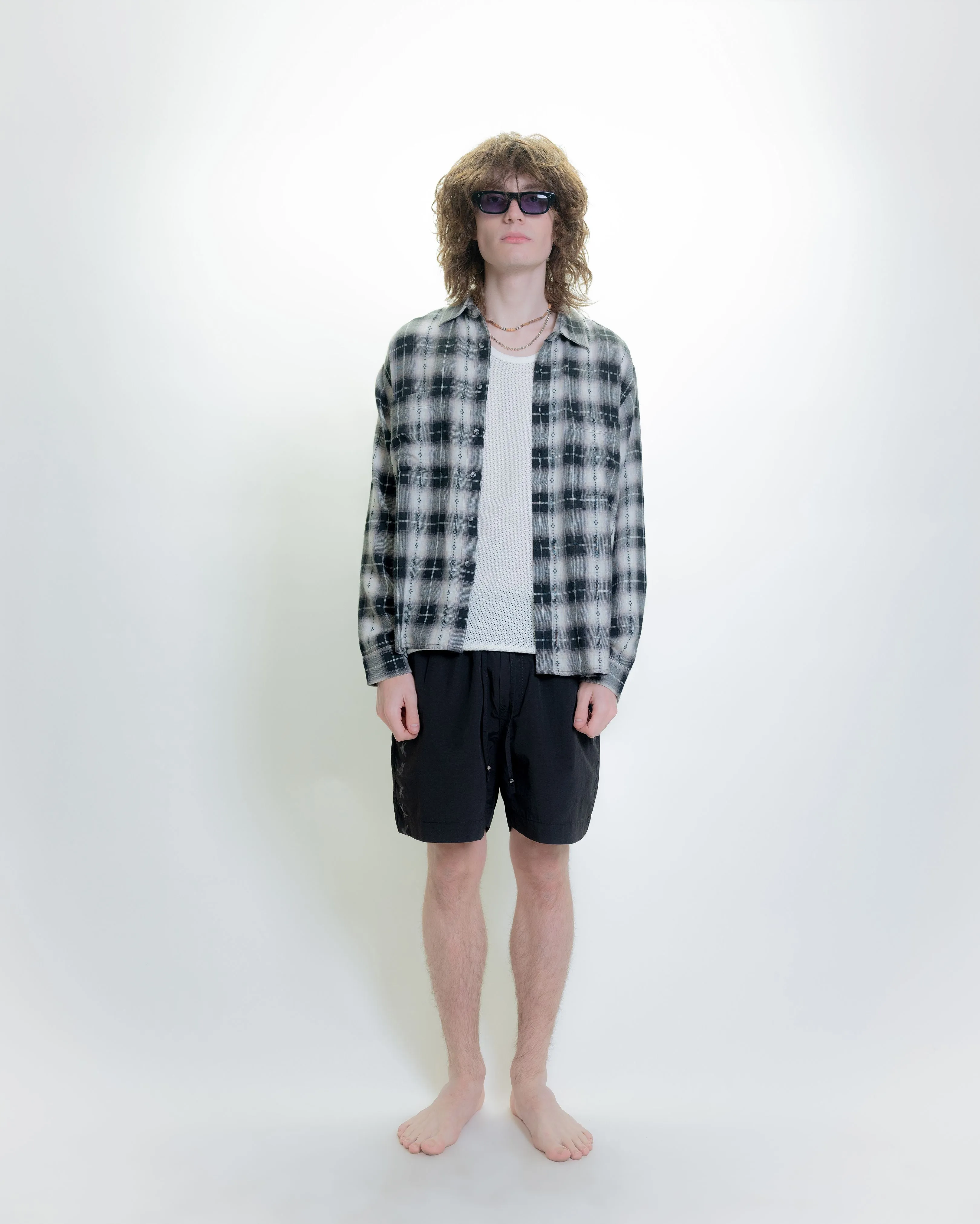 Beach Brains | Everyday Shirt - Black Plaid sold by Sister & Co product image thumbnail 5