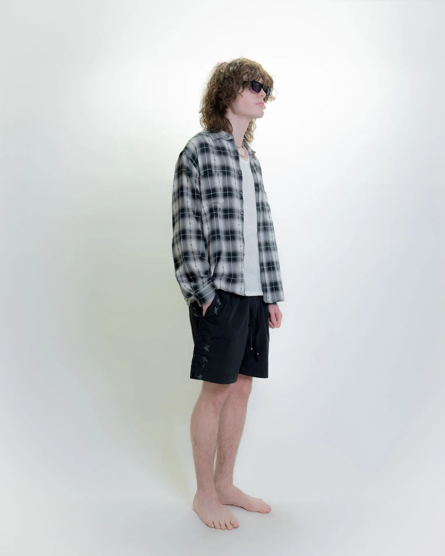 Beach Brains | Everyday Shirt - Black Plaid sold by Sister & Co product image thumbnail 3