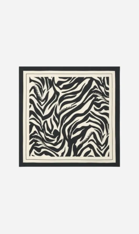 Anine Bing | Evelyn Scarf - Black and Cream Zebra sold by Sister & Co