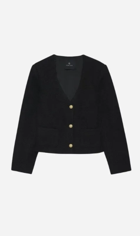 Anine Bing | Anitta Jacket - Black Woven sold by Sister & Co