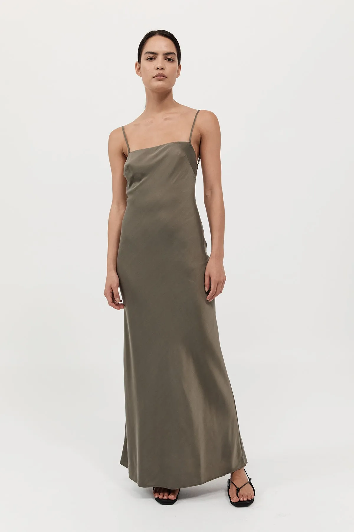St. Agni | Low Back Slip Dress - Kelp sold by Sister & Co product image thumbnail 2