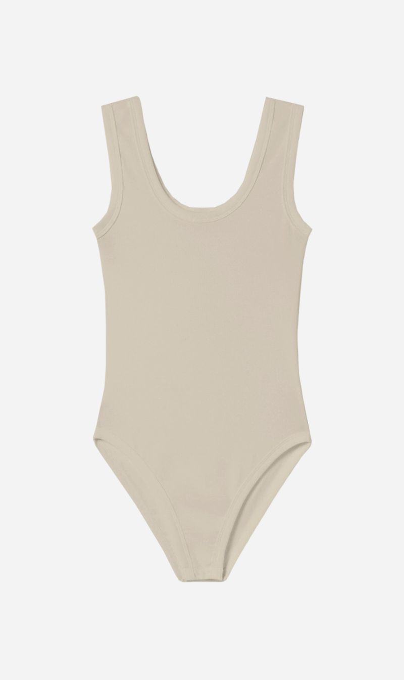 Silk Laundry | Bodysuit Tank - Hazelnut sold by Sister & Co