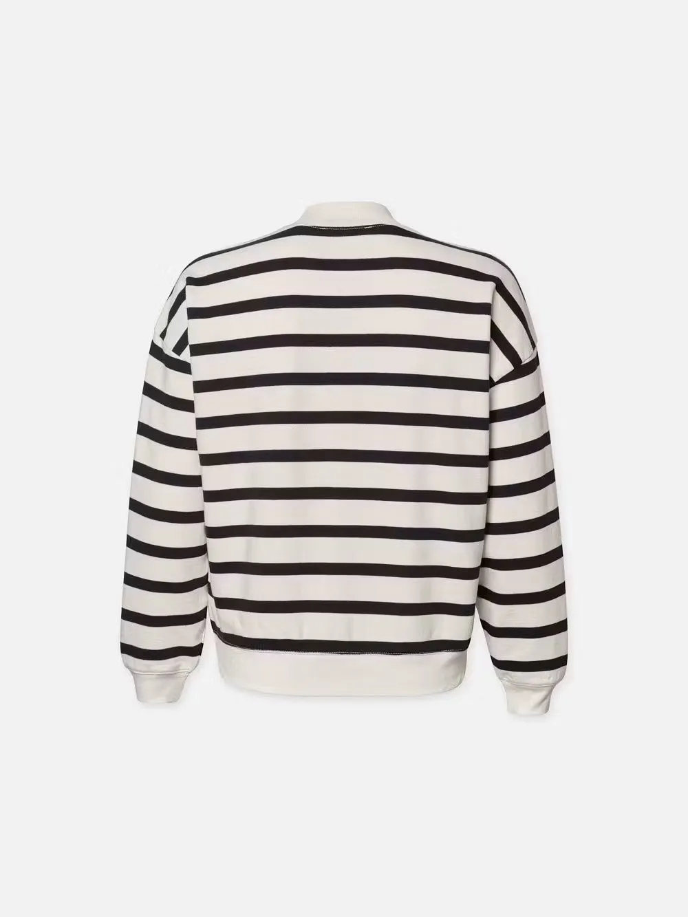 Frame | Button Detail Sweatshirt - Navy Multi sold by Sister & Co product image thumbnail 4