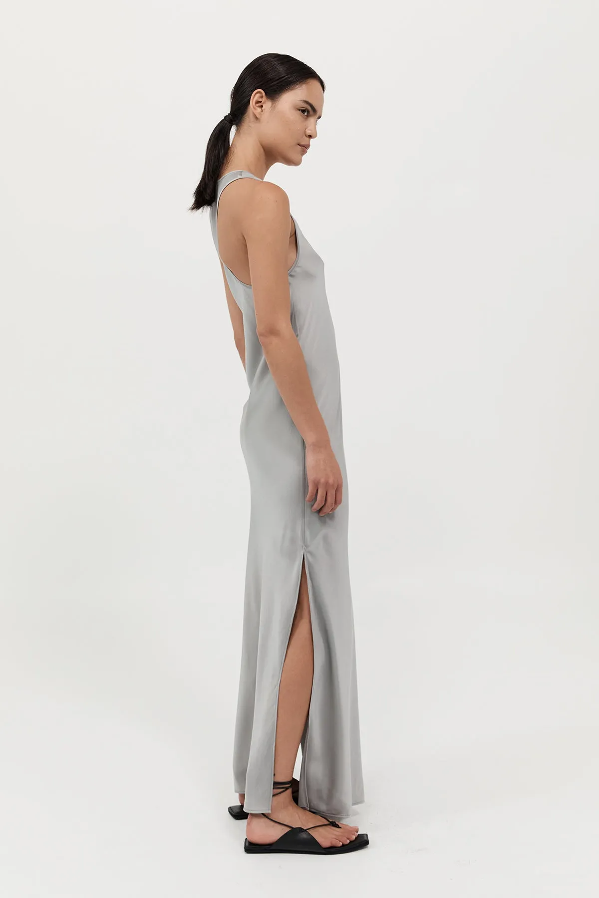 St. Agni | Bias Tank Dress - Silver sold by Sister & Co product image thumbnail 4