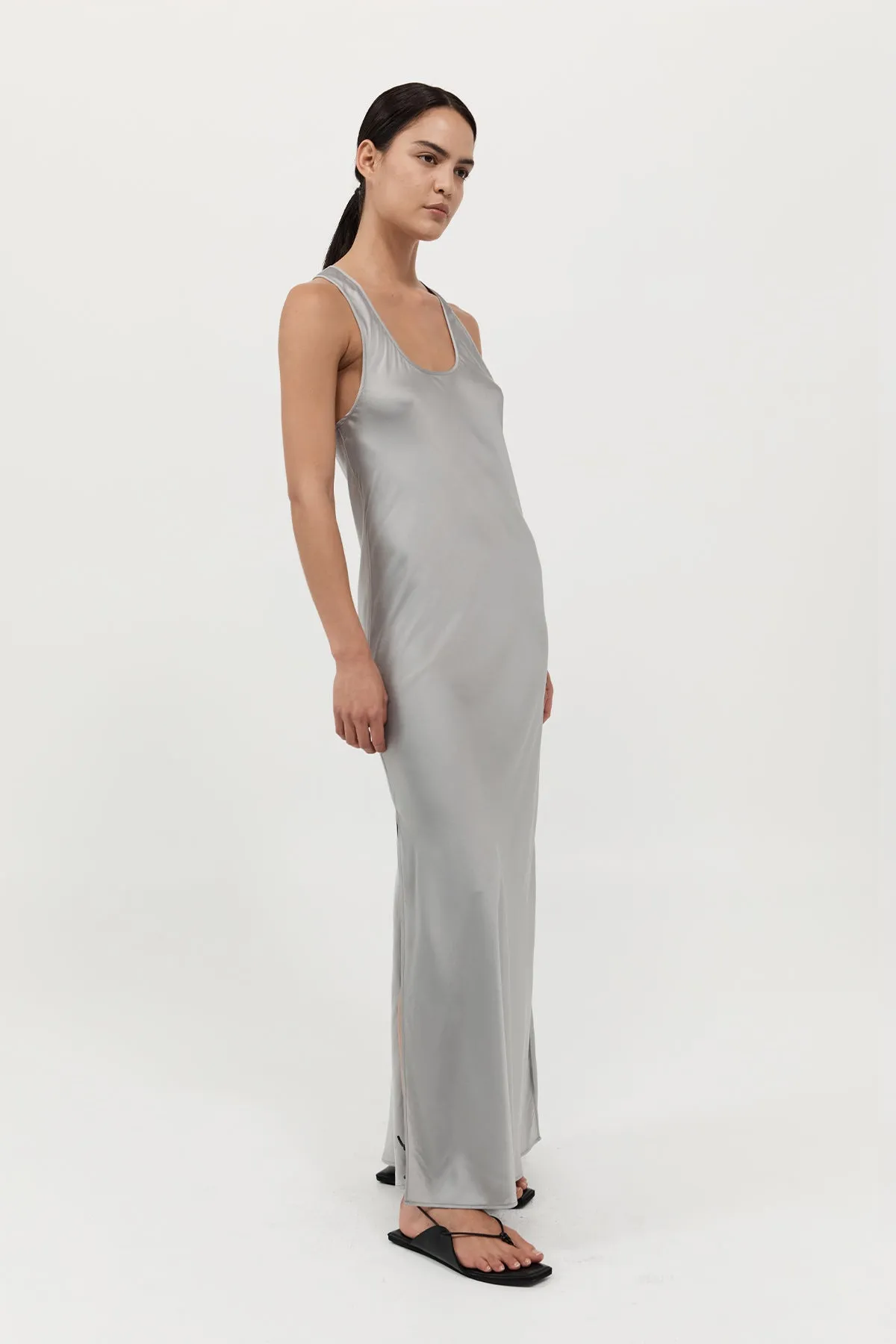 St. Agni | Bias Tank Dress - Silver sold by Sister & Co product image thumbnail 3