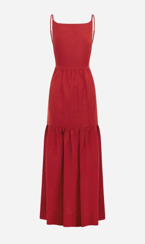 Posse | Elise Dress - Crimson | Parallel
