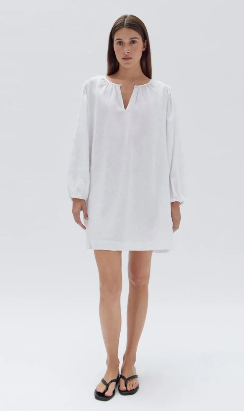 Assembly Label | Allie Linen Mini Dress - White sold by Sister & Co