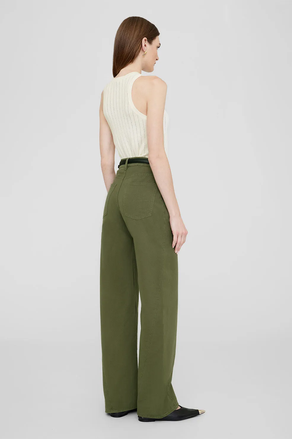 Anine Bing | Briley Pant - Army Green sold by Sister & Co product image thumbnail 3