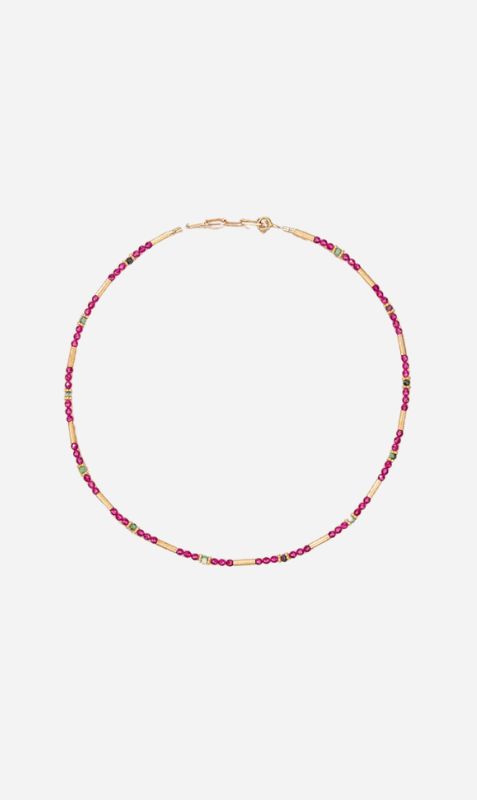 Tityaravy | Ananda Necklace - Rubellite sold by Sister & Co