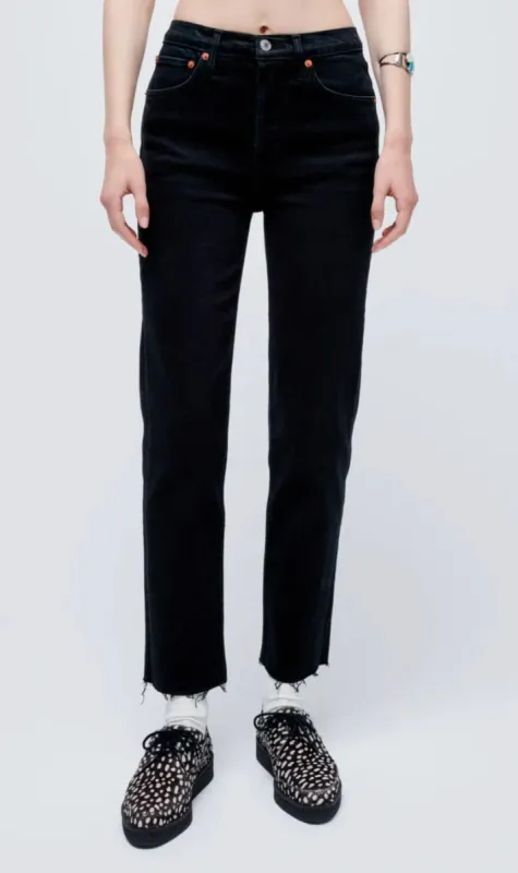 RE/DONE | 70s Stove Pipe - Noir sold by Sister & Co