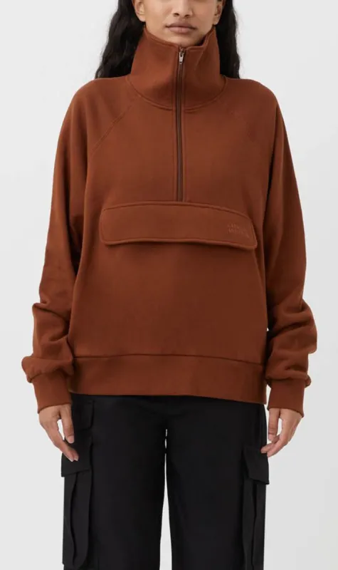 Camilla & Marc | Campion Zip Up Sweat - Sorrel Rust sold by Sister & Co