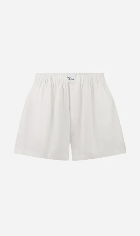 Dear Dylan | Cotton Boxer Short - Blanc sold by Sister & Co
