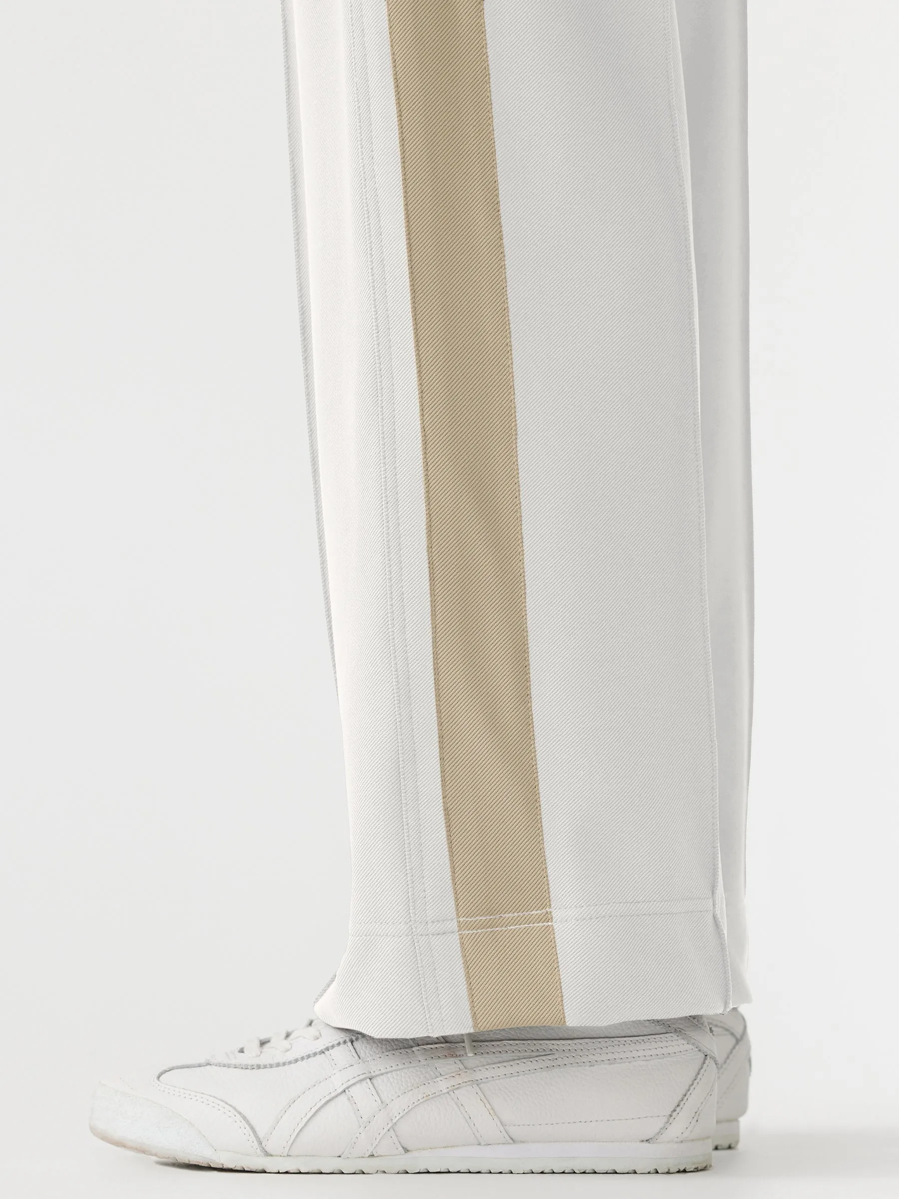 Bassike | Twill Stripe Detail Pant - White/Light Tan sold by Sister & Co product image thumbnail 5