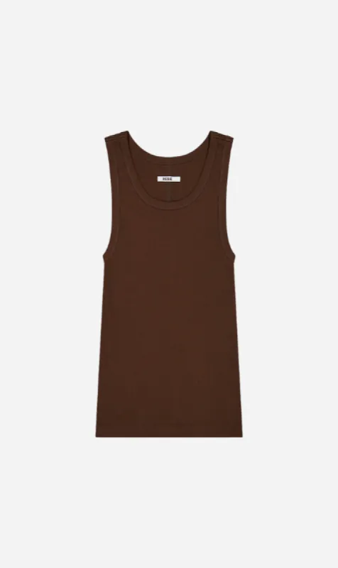 Rebe | Ribbed Tank Top - Carob sold by Sister & Co
