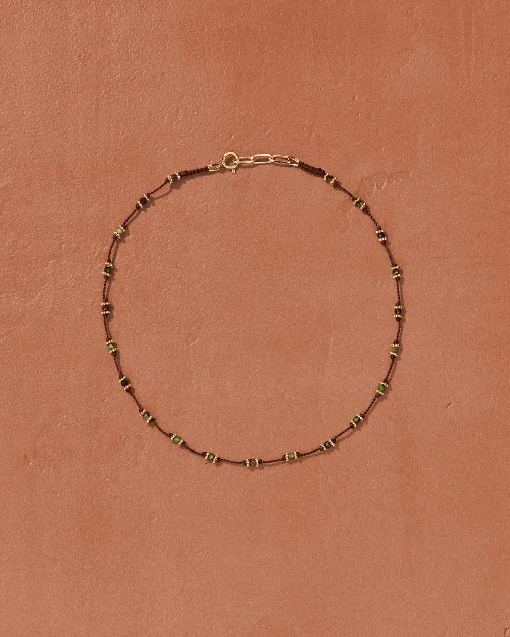 Tityaravy | Lotus Necklace - Beige/Rubis Zoïsite sold by Sister & Co product image thumbnail 2