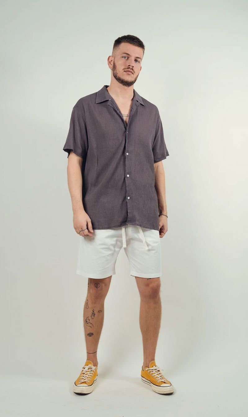 Kore Studios | Island S/S Shirt - Ashphalt sold by Sister & Co