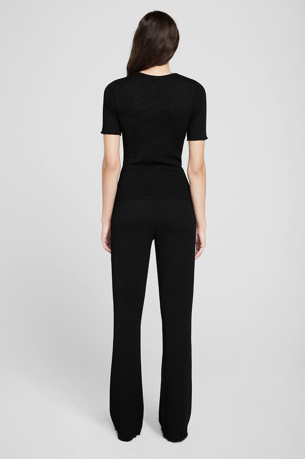 Anine Bing | Billie Pant - Black Waffle sold by Sister & Co product image thumbnail 3