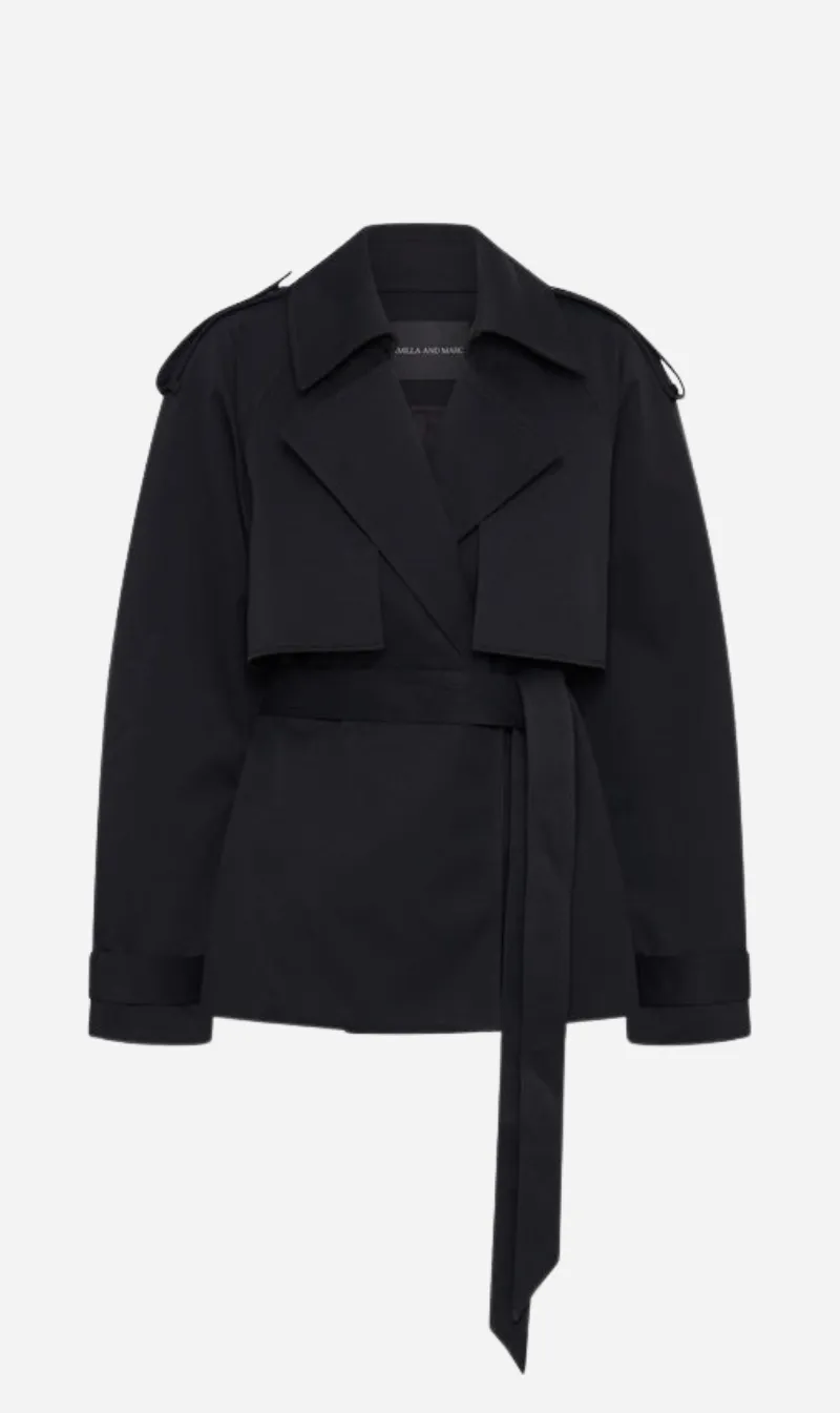 トレンチコート camilla and marc TRENCH COAT (N2CMJ2349 BLACK) Camilla and Marc Lomela Trench Coat in Black – Coco & Lola