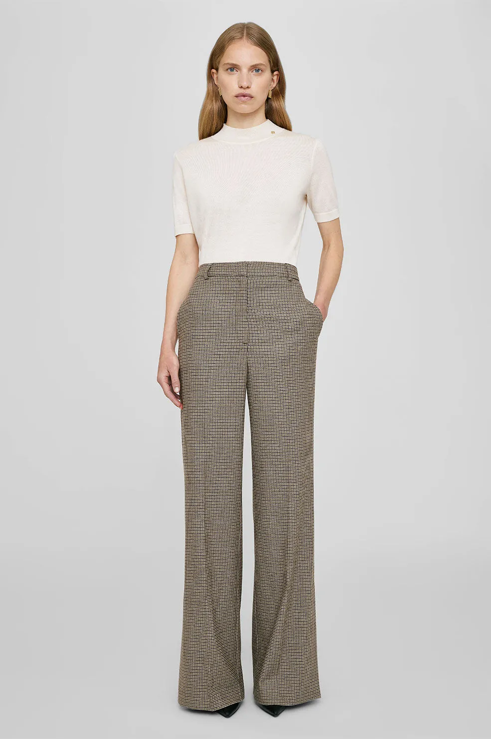 Anine Bing | Lyra Trouser - Mini Houndstooth sold by Sister & Co product image thumbnail 2
