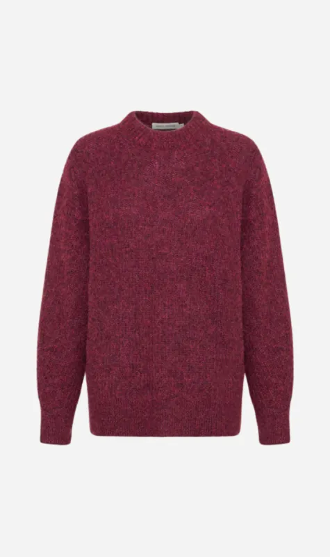 Camilla And Marc | Tasmin Boyfriend Jumper - Magenta sold by Sister & Co