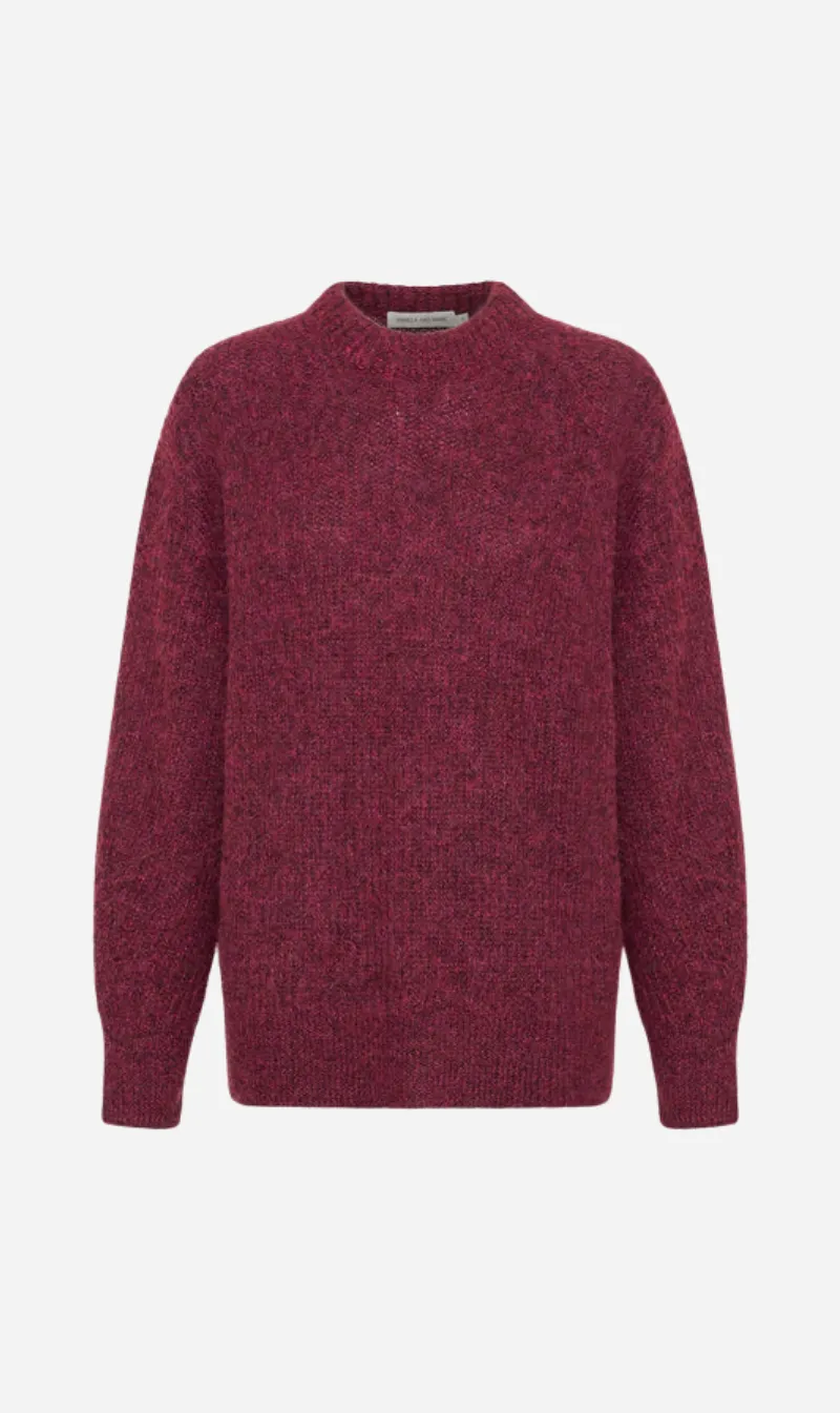 Camilla And Marc | Tasmin Boyfriend Jumper - Magenta sold by Sister & Co