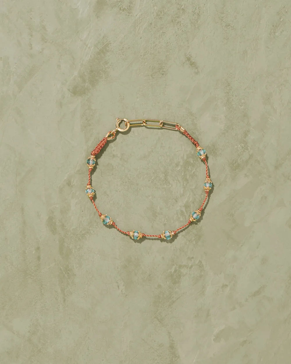 Tityaravy | Bracelet Peony - Orange/Topaz Blue sold by Sister & Co product image thumbnail 2