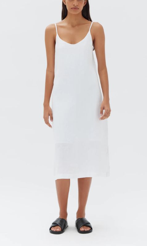 Assembly Label | Linen Slip Dress - White sold by Sister & Co