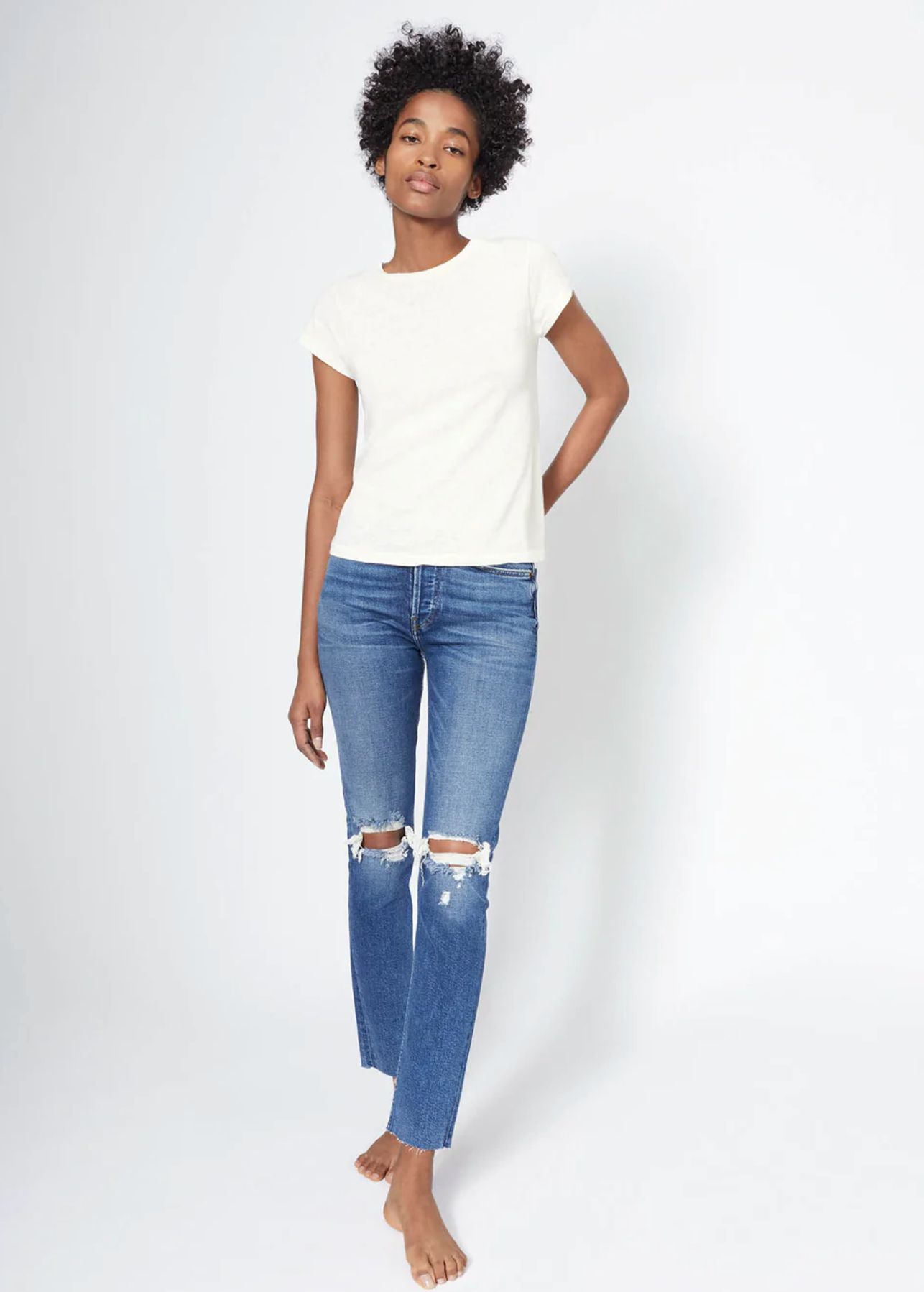 RE/DONE | 60s Slim Tee - Vintage White sold by Sister & Co product image thumbnail 2
