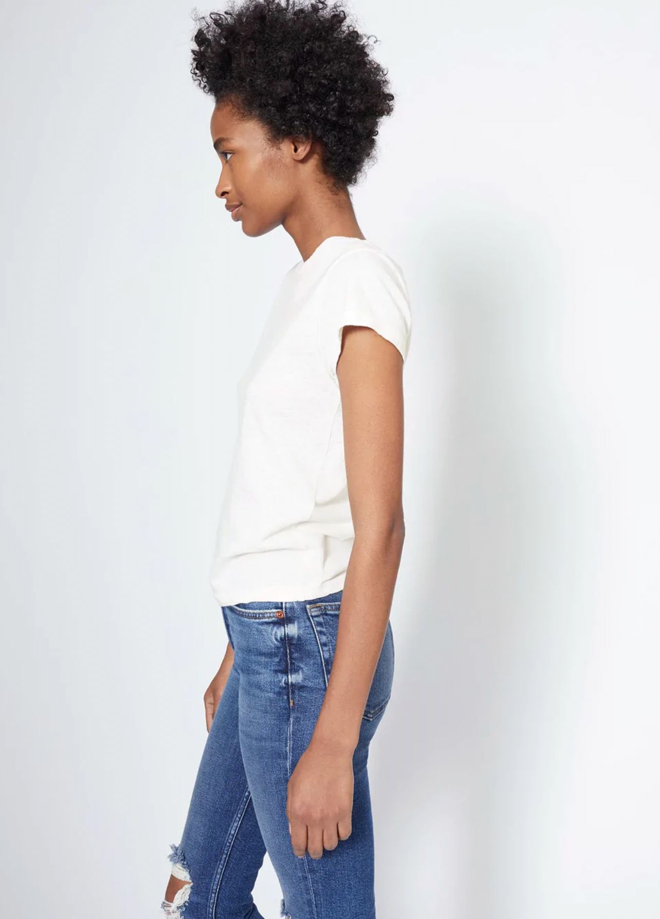 RE/DONE | 60s Slim Tee - Vintage White sold by Sister & Co product image thumbnail 4